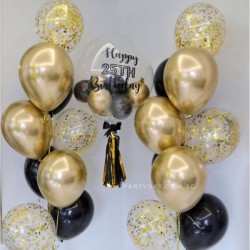 Customised Balloon with Confetti Balloon Bouquets
