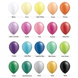 12in Latex Balloon Pearl/Metallic Color