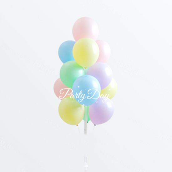 Helium Balloons Bundle - mixed pastel colors
