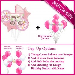 Baby Shower Balloon Package- Buggy girl