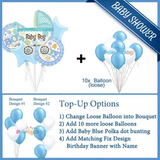 Baby Shower Balloon Package- Buggy Boy